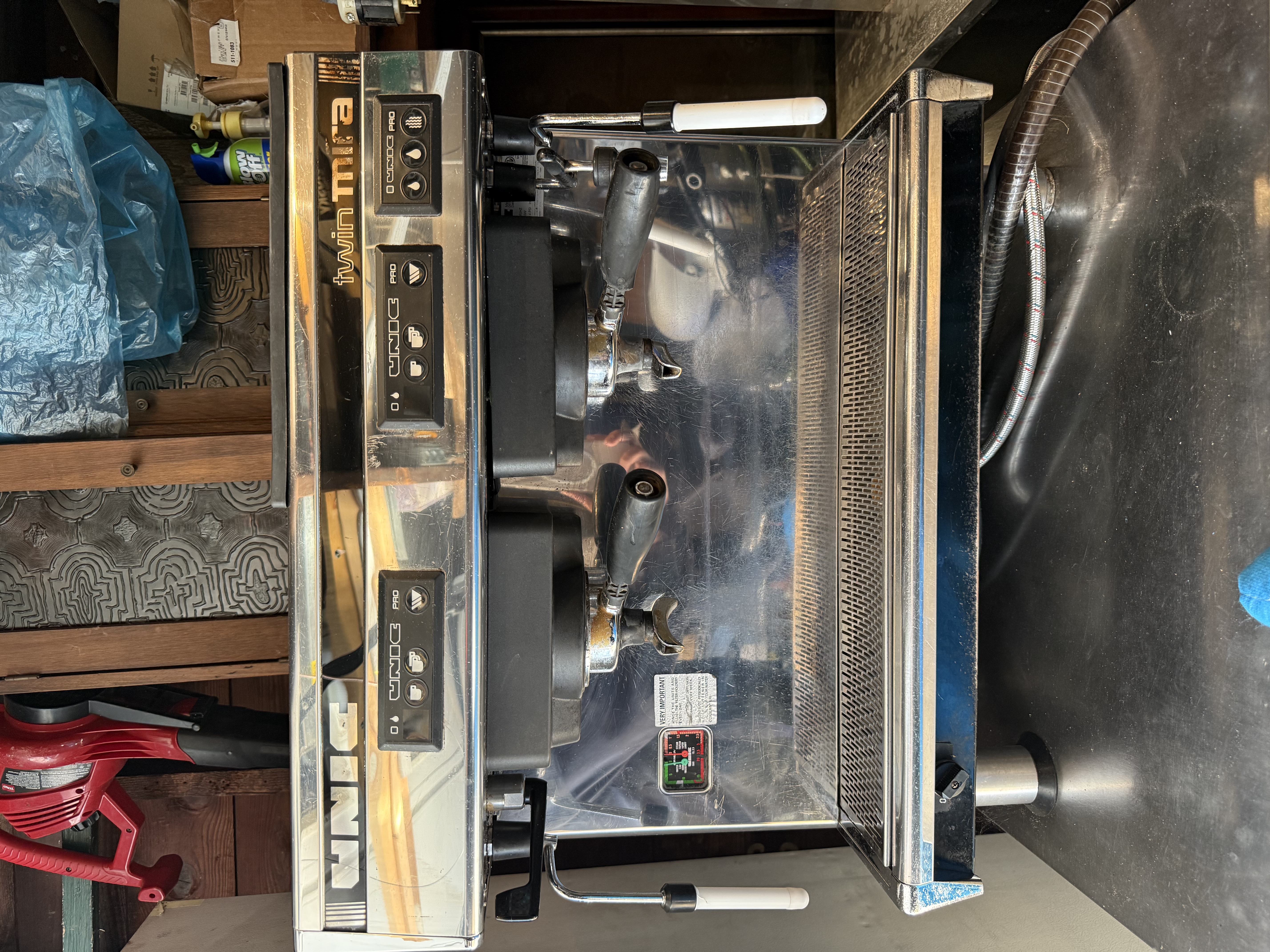 2-Group Commercial Espresso Machine UNIC Twin Mira Haute used commercial restaurant equipment NYC