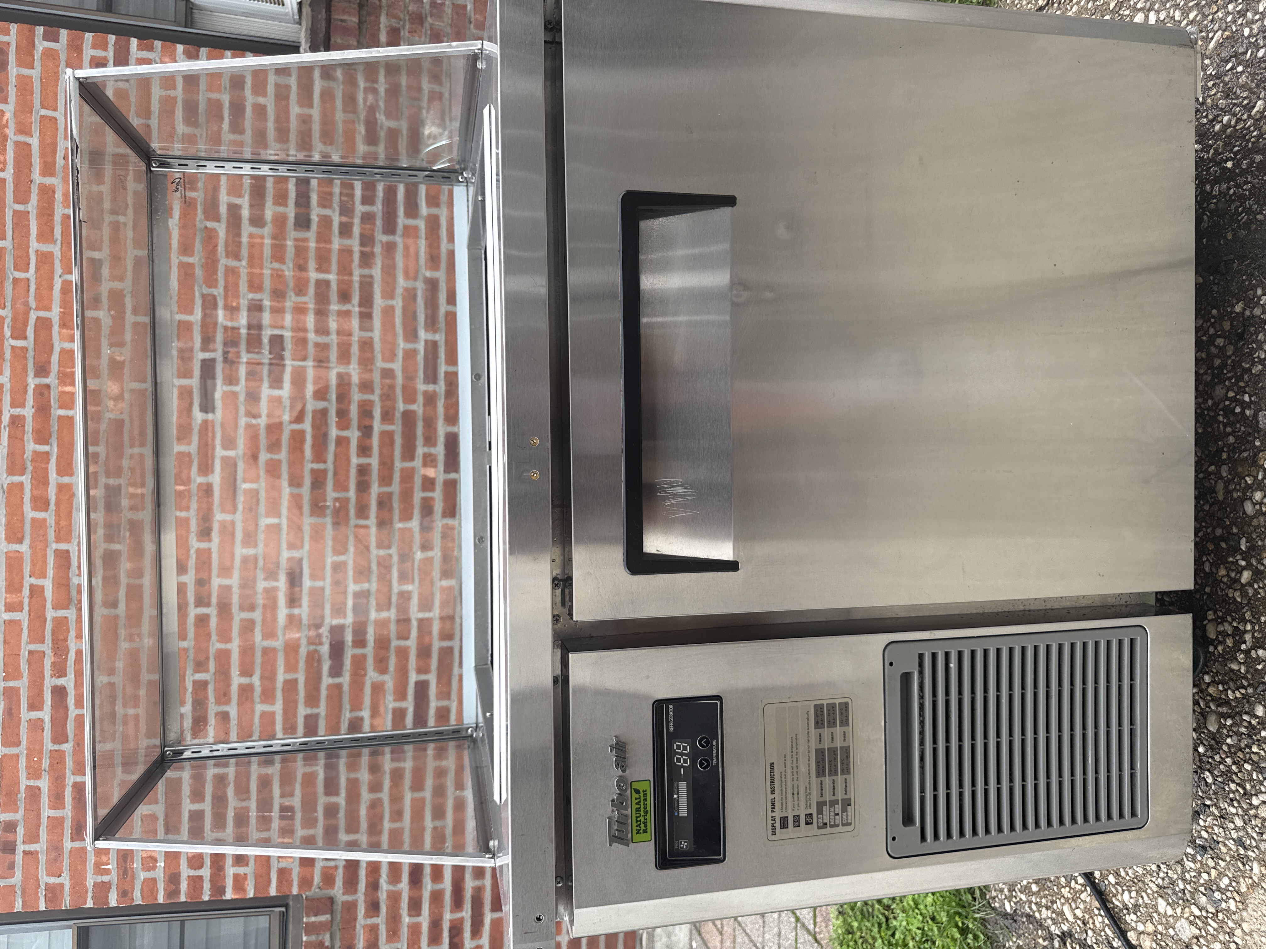 1-Door Refrigerated Sandwich Prep Table with Sneeze Guard Turbo Air JBT-36-N used commercial restaurant equipment NYC
